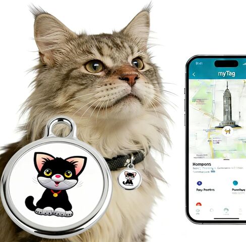 GPS Tracker No Subscription No SIM Card, Real-Time Tracking Mini Waterproof Device for Car, Pet, Dog, Vehicle, iOS & Android Compatible in Saudi Arabia