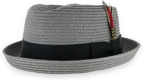 Belfry Men Women Summer Straw Trilby Fedora Hat in Blue Tan Black Luz Tan MED in Kuwait