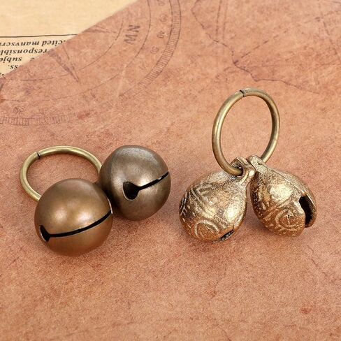 Copper Bells for Dog Cat Collars, 4PCS Loud Jingle Bells with Snap Clips for Pet Dogs Cats Tracking Anti Lost Training Safety Alert Collar Charm Accessory in Kuwait