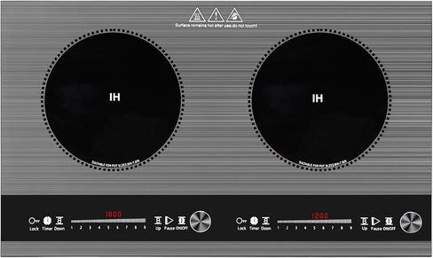Single Burner Induction Cooktop,Hot Plate with 6 Cooking Modes, portable cooktop with LCD touch control,9 Levels &3H Timer,1800W 110V Portable induction Cooktop in Kuwait