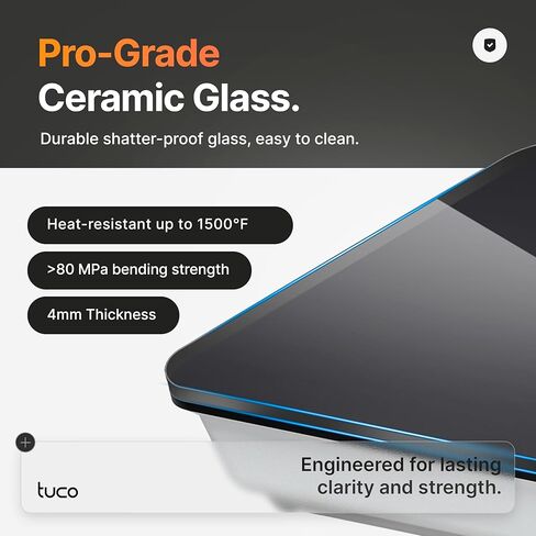 TUCO موقد التعريفي المحمول Pro، لوح تسخين على سطح الطاولة، مؤقت 24 ساعة، 1800 واط، زجاج سيراميك مقاوم للكسر، شاشة LCD تعمل باللمس، حماية للأطفال والحرارة الزائدة، معتمد من ETL، 20 وضعًا للطهي in Kuwait