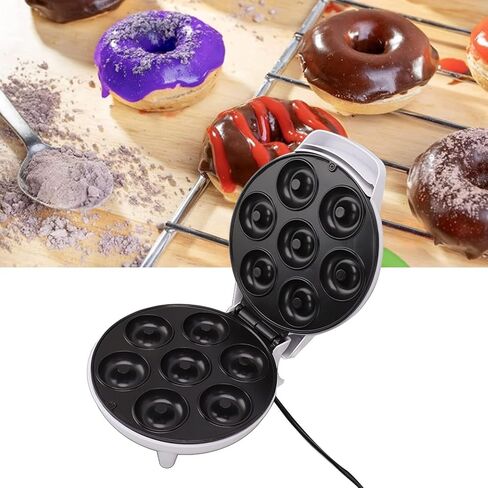 Mini Donut Maker Machine, 1200W Non Stick High Efficiency Safe Electric Doughnut Making Machine Electric Doughnut Machine for Kid-Friendly Breakfast(US 110V) in Kuwait