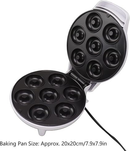 Mini Donut Maker Machine, 1200W Non Stick High Efficiency Safe Electric Doughnut Making Machine Electric Doughnut Machine for Kid-Friendly Breakfast(US 110V) in Kuwait