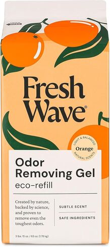 Fresh Wave Odor Removing Gel Eco-Refill, 63 oz. Lavender Scent | 4 Empty Refillable Glass Jars | 4 Room Set in Kuwait