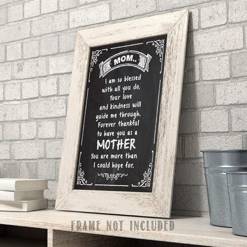 لوحة لافتة فنية جدارية مقاس 11 × 14 من Mom I am so Blessed - ديكور منزلي رائع وهدية عيد الأم أو عيد الميلاد أقل من 15 دولارًا in Kuwait