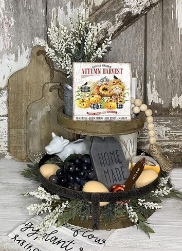Autumn Harvest Gnomes Fall Wood Mini Sign 5" x 5" in Kuwait
