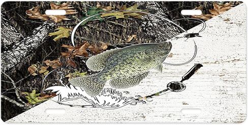 Vanity Decorative Aluminum Front License Plate (Crappie Fishing) in Kuwait