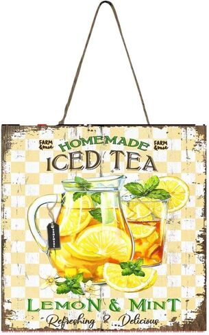 Iced Tea Wood Mini Sign 5" x 5" in Kuwait