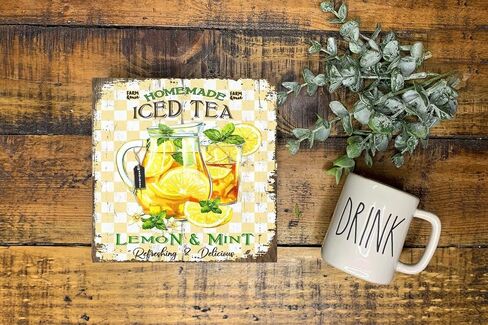 Iced Tea Wood Mini Sign 5" x 5" in Kuwait