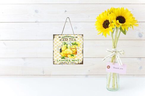 Iced Tea Wood Mini Sign 5" x 5" in Kuwait