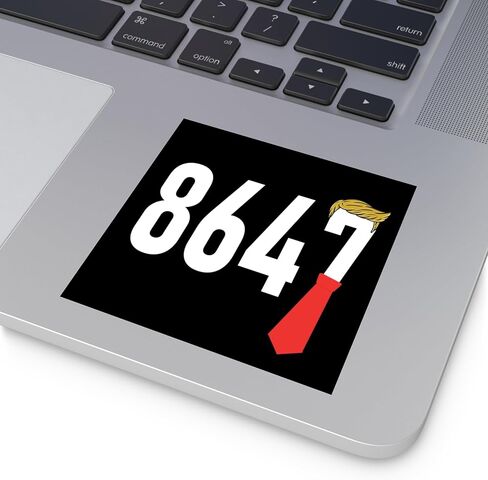 ملصق مضحك لربطة شعر ترامب 8647 مقاس 4 × 4 ملصقات ممتعة لمقاومة عزل الرئيس ترامب in Kuwait
