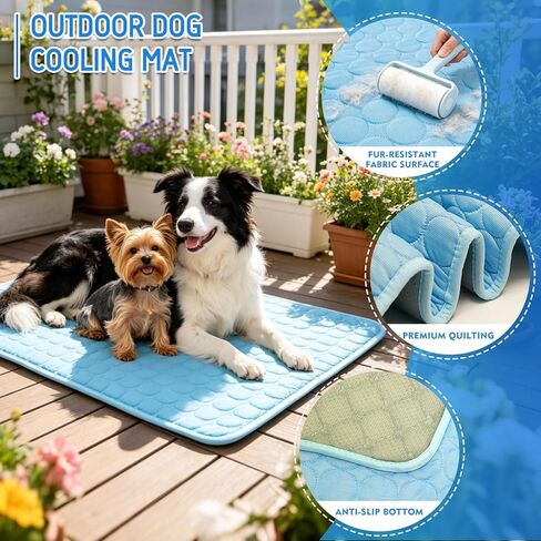 Dog Cooling Mat, Upgraded Arc-Chill Cooling Mat for Dogs Q-Max>0.4, Washable Dog Cooling Pad, Non-Slip Portable Cooling Pad for Dogs, Self-Cooling Bed for Small Medium Large Dogs Cats Indoor Outdoor in Kuwait