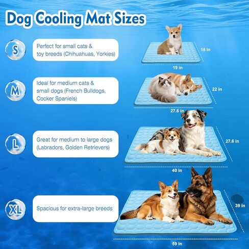 Dog Cooling Mat, Upgraded Arc-Chill Cooling Mat for Dogs Q-Max>0.4, Washable Dog Cooling Pad, Non-Slip Portable Cooling Pad for Dogs, Self-Cooling Bed for Small Medium Large Dogs Cats Indoor Outdoor in Kuwait