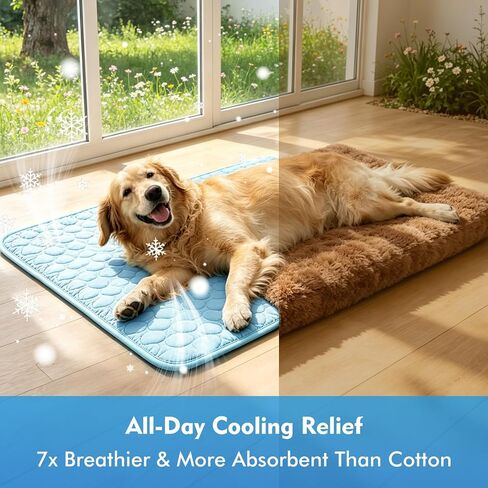 Dog Cooling Mat, Upgraded Arc-Chill Cooling Mat for Dogs Q-Max>0.4, Washable Dog Cooling Pad, Non-Slip Portable Cooling Pad for Dogs, Self-Cooling Bed for Small Medium Large Dogs Cats Indoor Outdoor in Kuwait