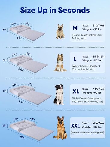 أسرة تبريد للكلاب 3 في 1 من Rywell مقاس كبير للكلاب، بساط تبريد للكلاب مزود بتقنية Arc-Chill (Q-Max>0.5)، وسادة قفص للكلاب للصيف، غير قابلة للانزلاق وقابلة للغسل في الغسالة بالكامل، هدية لمحبي الكلاب، 43 بوصة × 31 بوصة، رمادي in Kuwait