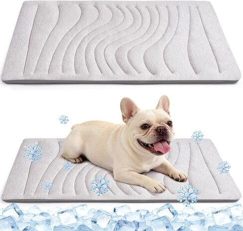 Dog Cooling Mat, 36"x23" Reversible Cooling Pad for Dogs Cats, Pressure Activated Pet Cooling Mat Indoor Outdoor, Scratch-Resistant & Machine Washable, Summer Dog Blanket, Grey in Kuwait
