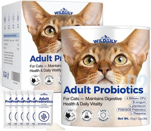 Cat Probiotics，Veterinary-Formulated Kitten Probiotics with Colostrum - 30 Count Individual Packets,Diarrhea Relief, Immune & Digestive Health Support for Kittens in Saudi Arabia