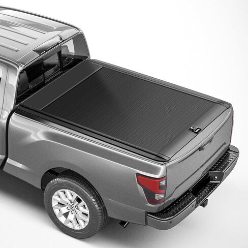 Retractable Truck Bed Tonneau Cover Compatible with 2017 2018 2019 2020 2021 2022 2023 2024 Nissan Titan (5.6' /67") Hard Truck Bed Cover Key Lock in Saudi Arabia