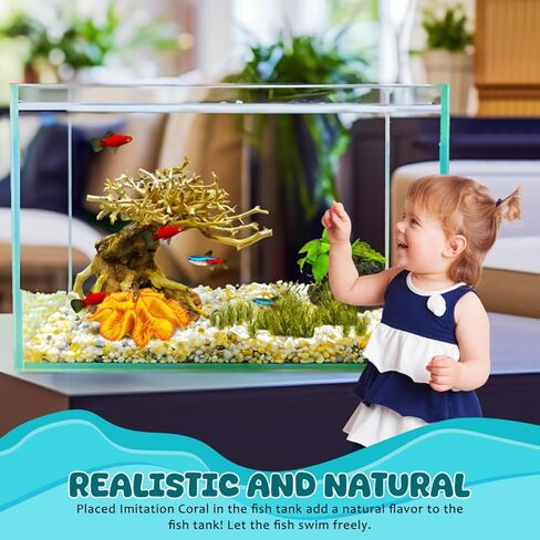 Didiseaon Artificial Coral Reef Aquarium Decor 5.11In Resin Fish Tank Decoration for Freshwater Saltwater Fish Tank Accessories Natural-Looking Reef Ornament in Kuwait
