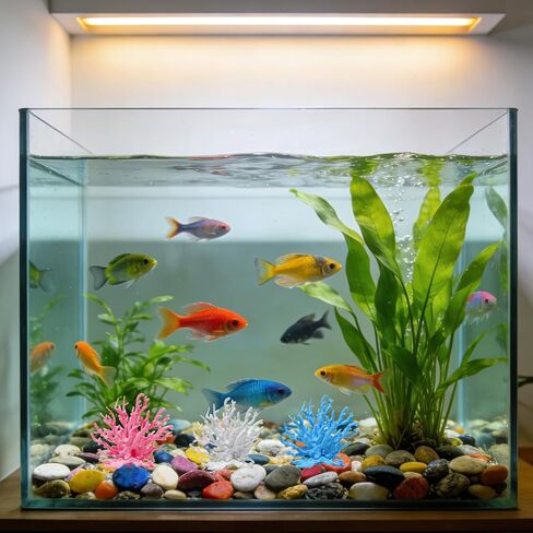 3 Pcs Aquarium Coral Reef Decor Charming Fish Tank Coral for Fish Tank Decorations(Blue, White, Pink) in Kuwait