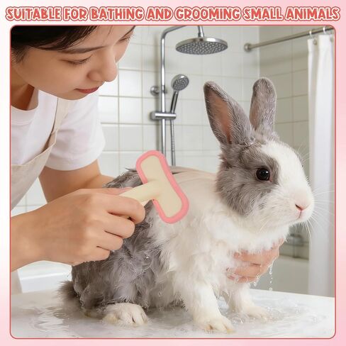 Rabbit Brush, Soft Silicone Small Animal Massage Comb, Practical Bunny Brush for Grooming, Bunny Grooming Kit Supplies Suitable for Cats Puppies & Other Pets in Kuwait