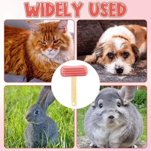 Rabbit Brush, Soft Silicone Small Animal Massage Comb, Practical Bunny Brush for Grooming, Bunny Grooming Kit Supplies Suitable for Cats Puppies & Other Pets in Kuwait