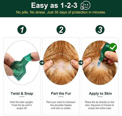 Topical Flea and Tick Product for Cats, 6 Doses, 0.8 mL Each, for Use Only as Directed on Product Label in Kuwait