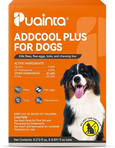 PUAINTA Addcool Plus Flea and Tick Prevention for Cats & Kittens, Professional Topical Treatment, 3 Monthly Doses, Fast-Acting Waterproof Cat Flea Drops in Kuwait