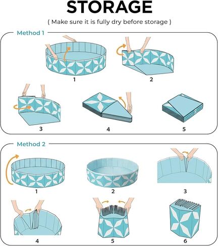 Foldable Dog Pool for Large Dogs, Kiddie Pool Hard Plastic Collapsible Dog Pool, Heavy Duty 0.5mm PVC with Non-Slip Bottom, Portable Kiddie Pool for Dogs, Pet Bath Tub for Backyard Summer, BL 47“ in Saudi Arabia