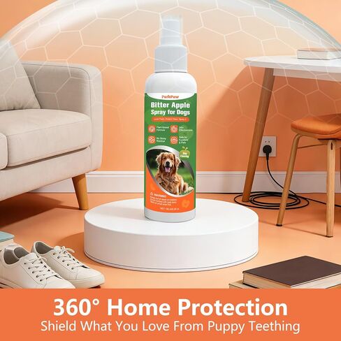 Bitter Apple Spray for Dogs, NO Chew Spray for Dogs to Protect the Furniture and Plant, Natrual Dog Deterrent Spray to Stop Dogs & Puppies from Chewing, Biting, Licking, Peeing, 150 ml/5.28oz in Kuwait