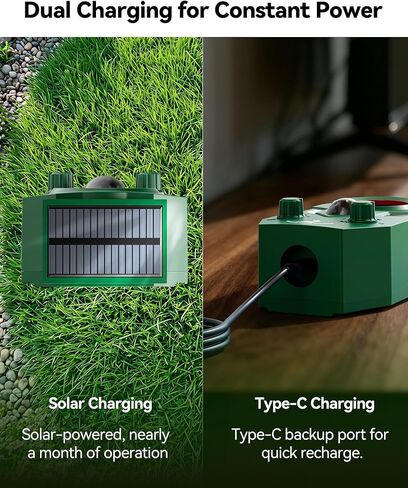 4 Pack Solar Deer Repellent Devices with Motion Sensor & LED Lights, Waterproof Cat Repellent Outdoor, Ultrasonic Animal Repeller Repels Dog, Raccoon, Skunk, Coyote for Garden, Yard & Lawn in Kuwait