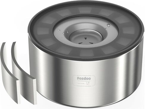 1Gallon No Spill Water Bowl for Dogs, Double-Wall Stainless Steel with Splash-Proof Paws Lid and Floating Disk, Non-Slip Base, Easy to Clean Slow Water Feeder for Large Medium Dogs in Kuwait