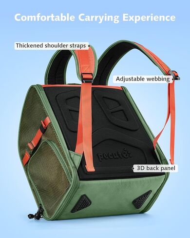 Pecute Small Pet Carrier, Breathable Bearded Dragon Carrier, with Transparent Bubble & Steel Frame, Safety Lock for Hamster, Rabbit, Guinea Pig, Kitten, Puppy, Ideal for Travel/Vet Visits/Camp, Green in Kuwait