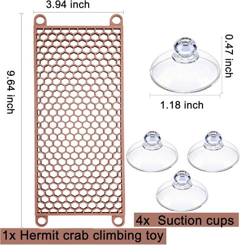 Hermit Crab Climbing Toy, Reptile Habitat Decor Exercise Playground Hermit Crab Accessories for Tank and Aquarium Decoration (Brown) in Kuwait