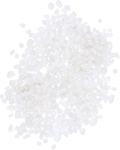 Abaodam Glass Crystal Stone Aquarium Pebbles 500g White Porcelain Gravel Fish Tank Decor Genuine Glass Gems for Betta and Freshwater Aquatic Plants in Kuwait