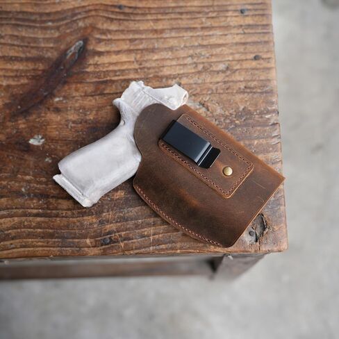 حافظة مسدس من الجلد الطبيعي Iwb لـ Sig SAUER P365 Sub Badr S Glock 43x 48 متوافق مع Streamlight TLR-7 مصباح يدوي خفيف P365 XL رؤية منعكسة نقطة حمراء قطع بصرية in Kuwait