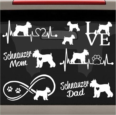 مجموعة ملصقات لاصقة Schnauzer لنافذة السيارة in Kuwait