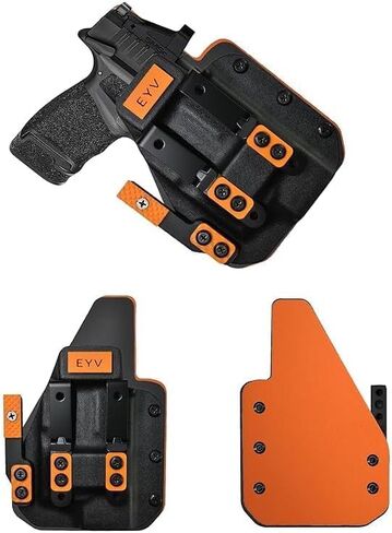 IWB Gun Holster للحمل المخفي - يناسب CZ Shadow 2 Carry | حافظات مسدس كيديكس المصنوعة يدويًا من الجلد الهجين مع مجموعة مخالب مخصصة | حافظات EYV in Kuwait