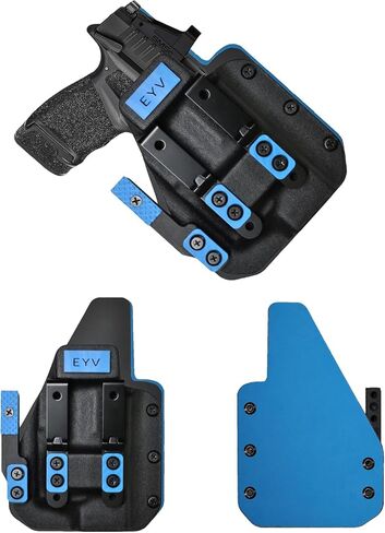 IWB Gun Holster للحمل المخفي - يناسب Springfield Prodigy 3.5 "TLR7 HLX | حافظات مسدس كيديكس المصنوعة يدويًا من الجلد الهجين مع مجموعة مخالب مخصصة | حافظات EYV in Kuwait