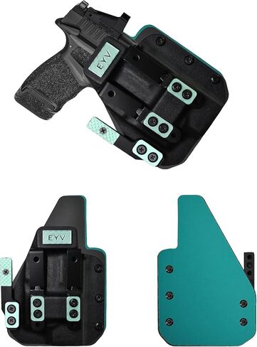 IWB Gun Holster للحمل المخفي - يناسب Springfield Prodigy 3.5 "TLR7 HLX | حافظات مسدس كيديكس المصنوعة يدويًا من الجلد الهجين مع مجموعة مخالب مخصصة | حافظات EYV in Kuwait