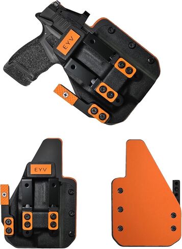 IWB Gun Holster للحمل المخفي - يناسب Springfield Prodigy 3.5 "TLR7 HLX | حافظات مسدس كيديكس المصنوعة يدويًا من الجلد الهجين مع مجموعة مخالب مخصصة | حافظات EYV in Kuwait