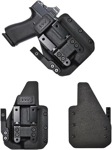 حافظة مسدس IWB للحمل المخفي - G 19 Gens 3-6 w/O-Light PLX | حافظات مسدس كيديكس المصنوعة يدويًا من الجلد الهجين مع مجموعة مخالب مخصصة | حافظات EYV in Kuwait