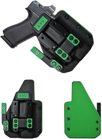 حافظة مسدس IWB للحمل المخفي - G 19 Gens 3-6 w/O-Light PLX | حافظات مسدس كيديكس المصنوعة يدويًا من الجلد الهجين مع مجموعة مخالب مخصصة | حافظات EYV in Kuwait