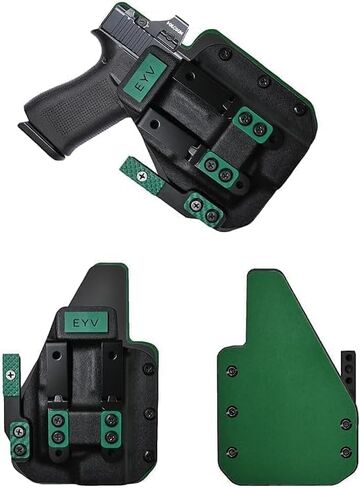 حافظة مسدس IWB للحمل المخفي - G 19 Gens 3-6 w/O-Light PLX | حافظات مسدس كيديكس المصنوعة يدويًا من الجلد الهجين مع مجموعة مخالب مخصصة | حافظات EYV in Kuwait