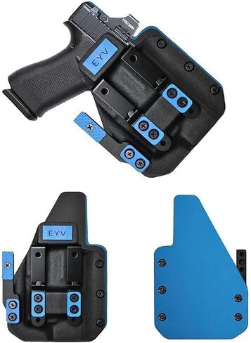 حافظة مسدس IWB للحمل المخفي - G 19 Gens 3-6 w/O-Light PLX | حافظات مسدس كيديكس المصنوعة يدويًا من الجلد الهجين مع مجموعة مخالب مخصصة | حافظات EYV in Kuwait