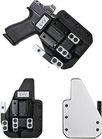 حافظة مسدس IWB للحمل المخفي - G 19 Gens 3-6 w/O-Light PLX | حافظات مسدس كيديكس المصنوعة يدويًا من الجلد الهجين مع مجموعة مخالب مخصصة | حافظات EYV in Kuwait