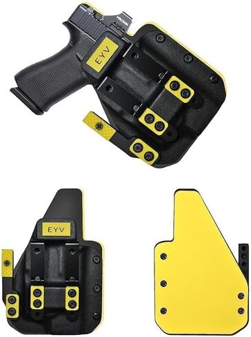 حافظة مسدس IWB للحمل المخفي - G 19 Gens 3-6 w/O-Light PLX | حافظات مسدس كيديكس المصنوعة يدويًا من الجلد الهجين مع مجموعة مخالب مخصصة | حافظات EYV in Kuwait