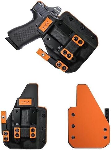 حافظة مسدس IWB للحمل المخفي - G 19 Gens 3-6 w/O-Light PLX | حافظات مسدس كيديكس المصنوعة يدويًا من الجلد الهجين مع مجموعة مخالب مخصصة | حافظات EYV in Kuwait