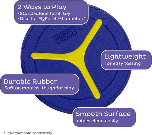 لعبة قرص FlyFetch للكلاب من Outward Hound، مطاط متين، أقراص مستقلة أو بديلة للقاذف، 5 بوصات، عبوتان in Kuwait