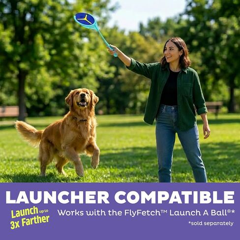 لعبة قرص FlyFetch للكلاب من Outward Hound، مطاط متين، أقراص مستقلة أو بديلة للقاذف، 5 بوصات، عبوتان in Kuwait